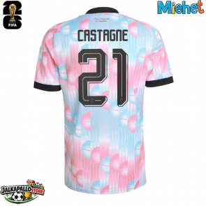 Belgia Timothy Castagne #21 Vieraspaita MM-kisat 2026 Lyhythihainen